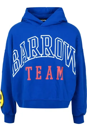 BARROW Bluzy, Mężczyzna, Niebieski, M, Bawełna, Bluza z logo College Lettering