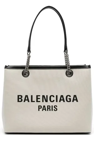 Balenciaga Torebki, Kobieta, Beżowy, ONE SIZE, Skóra, Mała płócienna torba typu tote