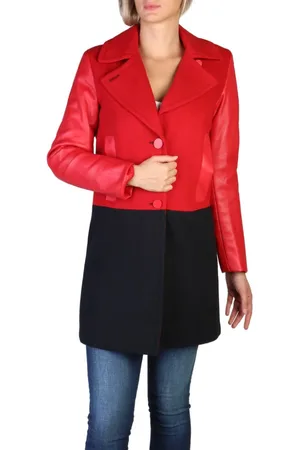 Armani Exchange Płaszcze, Kobieta, Czerwony, XS, Płaszcz Jednorzędowy