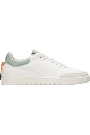 Barracuda Buty, Mężczyzna, Biały, 40 EU, Skóra, Skórzane sneakersy z gumową podeszwą i logo