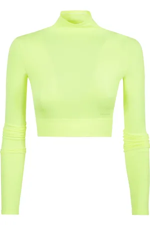 Balenciaga Swetry, Kobieta, Żółty, S, Bawełna, Krótkie golfy