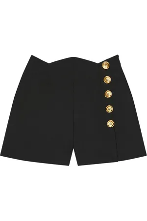 Givenchy Szorty, Kobieta, Czarny, S, Wełna, Mini spodenki z falbanką