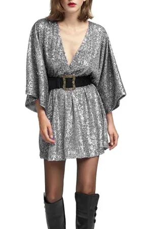 ANIYE BY Sukienki, Kobieta, Czarny, S, Poliester, Kimono Anne Sukienka na Dzień