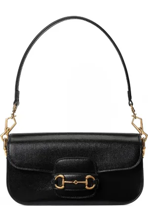 Gucci Torebki, Kobieta, Czarny, ONE SIZE, Skóra, Mała torba na ramię Horsebit 1955