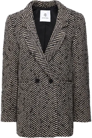 ANINE BING Kurtki, Kobieta, Czarny, S, Marynarski Blazer Fishbone