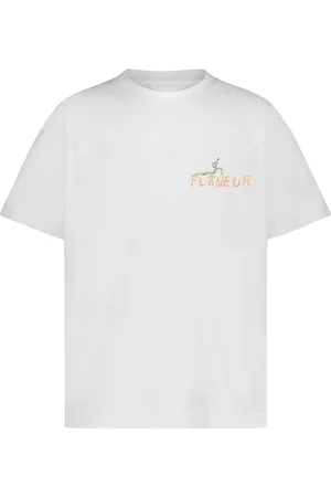 FLÂNEUR Koszulki, Mężczyzna, Biały, L, T-Shirts