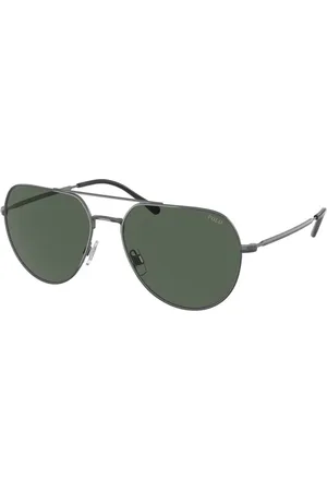Ralph Lauren Akcesoria, Mężczyzna, Szary, ONE SIZE, Okulary przeciwsłoneczne z metalową ramką