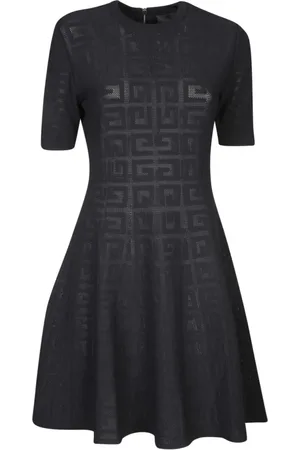 Givenchy Sukienki, Kobieta, Czarny, S, Poliester, Sukienka żakardowa 4G czarna