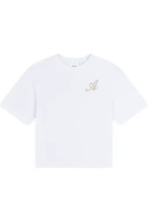 Axel Arigato Koszulki, Kobieta, Biały, XL, Bawełna, Grail Embroidered T-Shirt