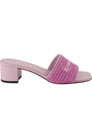 Givenchy Buty, Kobieta, Fioletowy, 38 1/2 EU, Klapki Raffia 4G