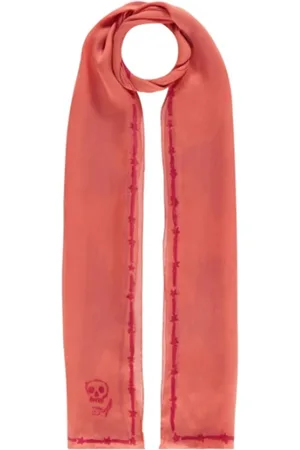 Givenchy Akcesoria, Mężczyzna, Pomarańczowy, ONE SIZE, Jedwabna apaszka z detalem logo