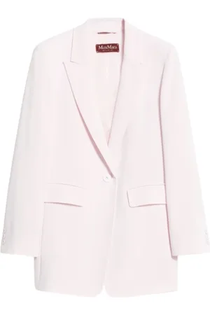 Max Mara Kurtki, Kobieta, Różowy, S, Klasyczny Blezer z Guzikowymi Rękawami