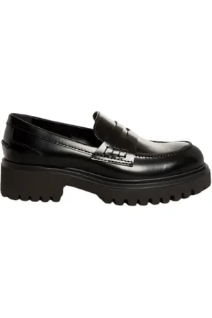 Guglielmo Rotta Buty, Kobieta, Czarny, 37 EU, Skóra, Czarne skórzane mokasyny