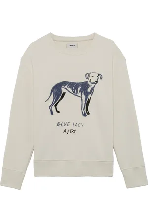 Autry Bluzy, Mężczyzna, Beżowy, 2XL, Bawełna, Bawełniana bluza dresowa Blue Lacy z okrągłym dekoltem