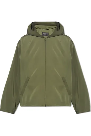 Balenciaga Kurtki, Mężczyzna, Zielony, S, Poliester, Kurtka sportowa z logo