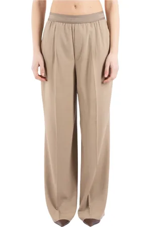 Acne Studios Spodnie, Kobieta, Beżowy, XS, Beżowe Spodnie Wełniane