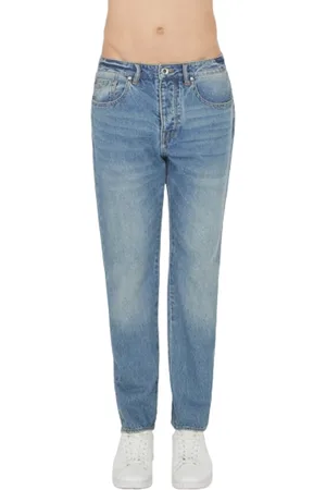 Armani Exchange Jeansy, Mężczyzna, Niebieski, W32, Bawełna, Jeansyy o Zwężanym Kroju Aw 23