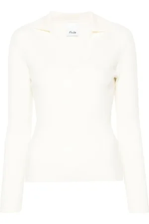 Allude Swetry, Kobieta, Biały, L, Wełna, Sweter