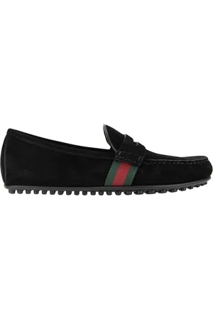 Gucci Buty, Mężczyzna, Czarny, 39 EU, Zamsz, Wsuwane mokasyny z zamszu