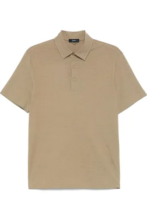HERNO Koszulki, Mężczyzna, Beżowy, XL, Polo z Dżerseju z Bawełny