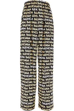 Balenciaga Spodnie, Mężczyzna, Wielobarwność, S, Len, Szerokie Spodnie