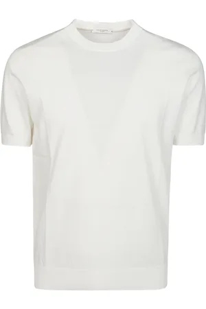 Paolo Pecora Koszulki, Mężczyzna, Biały, L, Stylowy Sweter GC Maglia