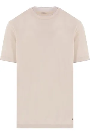 ELEVENTY Koszulki, Mężczyzna, Beżowy, XL, Beżowy T-shirt z Bawełny z Warstwowymi Szczegółami