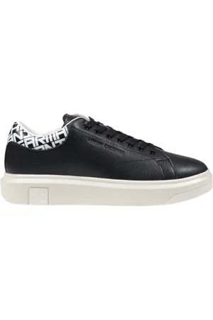 Armani Exchange Buty, Mężczyzna, Czarny, 41 EU, Skóra, Sneakersy skórzane