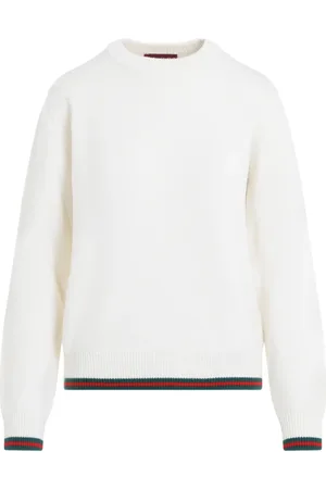 Gucci Swetry, Kobieta, Beżowy, M, Wełna, Kremowy sweter z detalami w kształcie pajęczyny