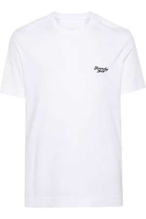 Givenchy Koszulki, Mężczyzna, Biały, S, Bawełna, T-shirt z haftowanym logo