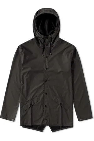 Rains Kurtki, Mężczyzna, Czarny, S, Poliester, Współczesna kurtka unisex wodoodporna