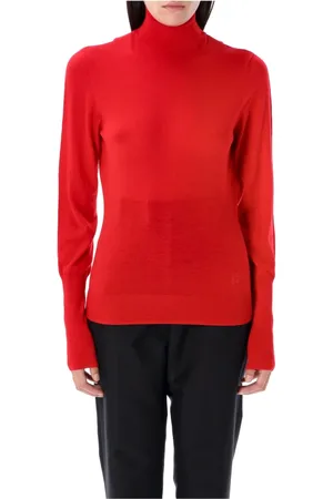 Givenchy Swetry, Kobieta, Czerwony, M, Wełna, Czerwony sweter z dzianiny z odkrytymi plecami