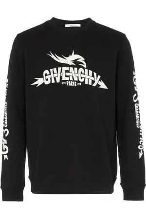 Givenchy Bluzy, Mężczyzna, Czarny, S, Bawełna, Czarna Bluza z Nadrukiem Logo