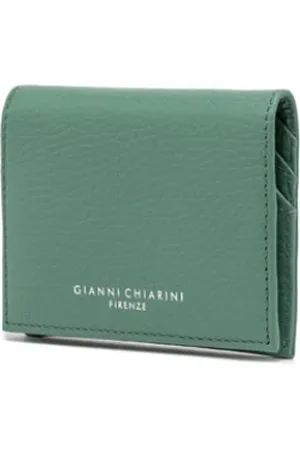 Gianni chiarini Akcesoria, Kobieta, Zielony, ONE SIZE, Skóra, Portfele Grain PF 5039