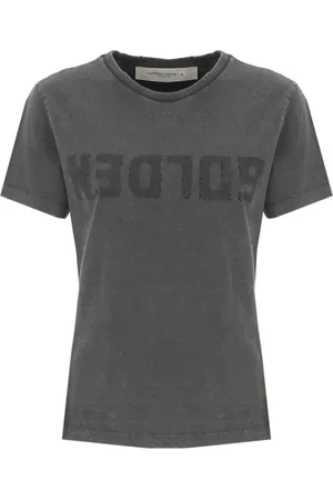 Golden Goose Koszulki, Kobieta, Szary, L, Bawełna, Bawełniany T-shirt
