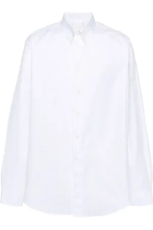 Givenchy Koszule, Mężczyzna, Biały, 2XL, Bawełna, Biała koszula formalna z monogramem
