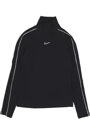 Nike Koszulki, Kobieta, Czarny, S, Spandex, Sporty High-Neck Long Sleeve T-Shirt