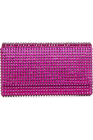 Amina Muaddi Torebki, Kobieta, Różowy, ONE SIZE, Foldover Cross Body Bag