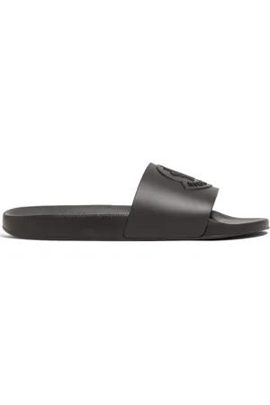 Moncler Buty, Mężczyzna, Czarny, 44 EU, Stylowe Klapki na Co Dzień