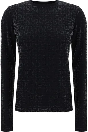 Givenchy Koszulki, Kobieta, Czarny, M, Bawełna, Monogram Long Sleeve T-Shirt