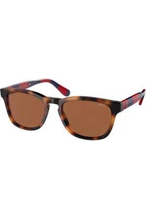 Ralph Lauren Akcesoria, Mężczyzna, brązowy, ONE SIZE, Okulary przeciwsłoneczne z octanową oprawką i pokrętłem