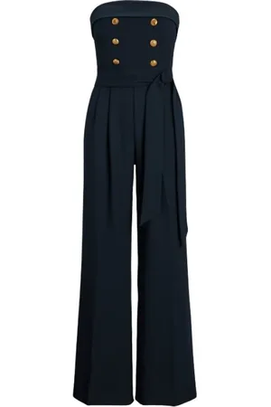 Ralph Lauren Kombinezony, Kobieta, Niebieski, 2XS, Kombinezon z szerokimi nogawkami