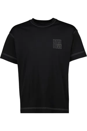 Givenchy Koszulki, Mężczyzna, Czarny, L, Bawełna, Czarny bawełniany T-shirt 4G