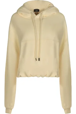 R13 Bluzy, Kobieta, Beżowy, S, Bawełna, Bluza z kapturem Balloon Popover
