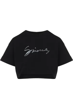 Givenchy Koszulki, Kobieta, Czarny, S, Bawełna, Stylowy Krótki Top