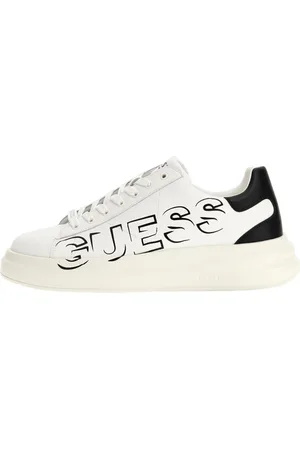 Guess Buty, Mężczyzna, Biały, 43 EU, Skóra, Stylowe białe sneakersy
