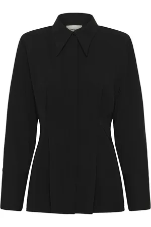Gestuz Bluzki, Kobieta, Czarny, S, Poliester, Elegancka Czarna Bluzka Gzmareen