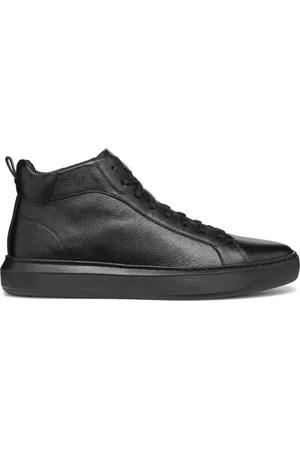 Geox Buty, Mężczyzna, Czarny, 45 EU, Skóra, Deiven Mid-Sneaker
