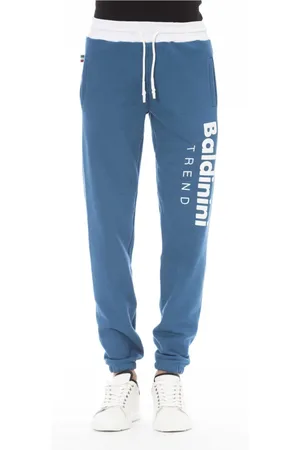 BALDININI Spodnie, Mężczyzna, Niebieski, 4XL, Bawełna, Sportowe spodnie dresowe ze sznurkiem