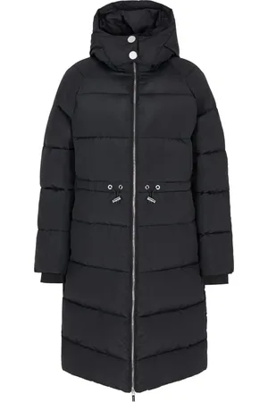 Armani Exchange Płaszcze, Kobieta, Czarny, M, Długi Parka z Kapturem